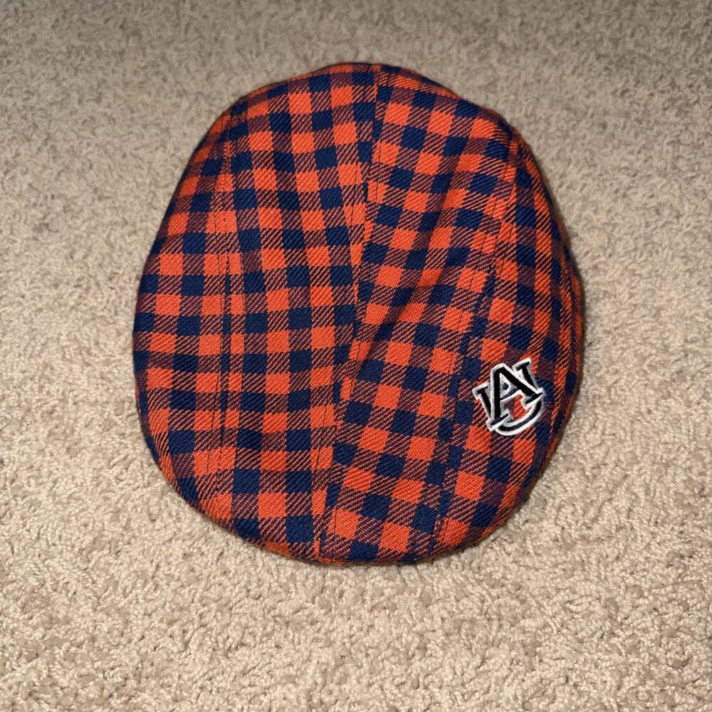 Auburn The Honour Society Hat Plaid Newsboy Flat Cap - M/L